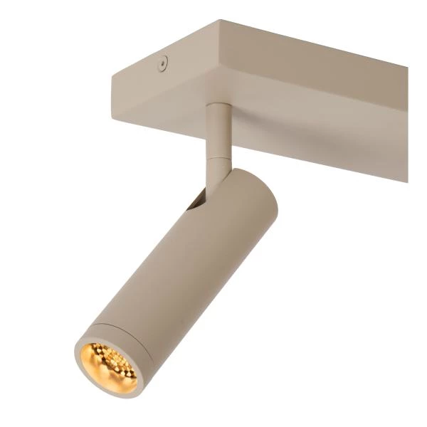 Lucide GRADO - Ceiling spotlight - 2xGU10 (MR11) - Taupe - detail 1